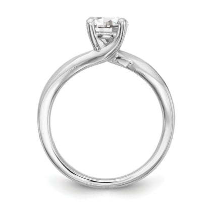 0.25ct. CZ Solid Real 14K White Gold Round Solitaire Engagement Ring Engagement Polished