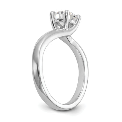 0.25ct. CZ Solid Real 14K White Gold Round Solitaire Engagement Ring Engagement Polished