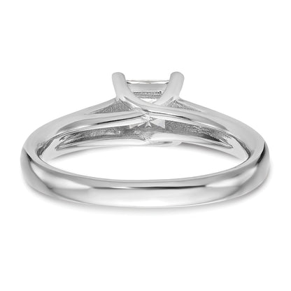 0.50ct. CZ Solid Real 14k White Gold Square Solitaire Engagement Ring