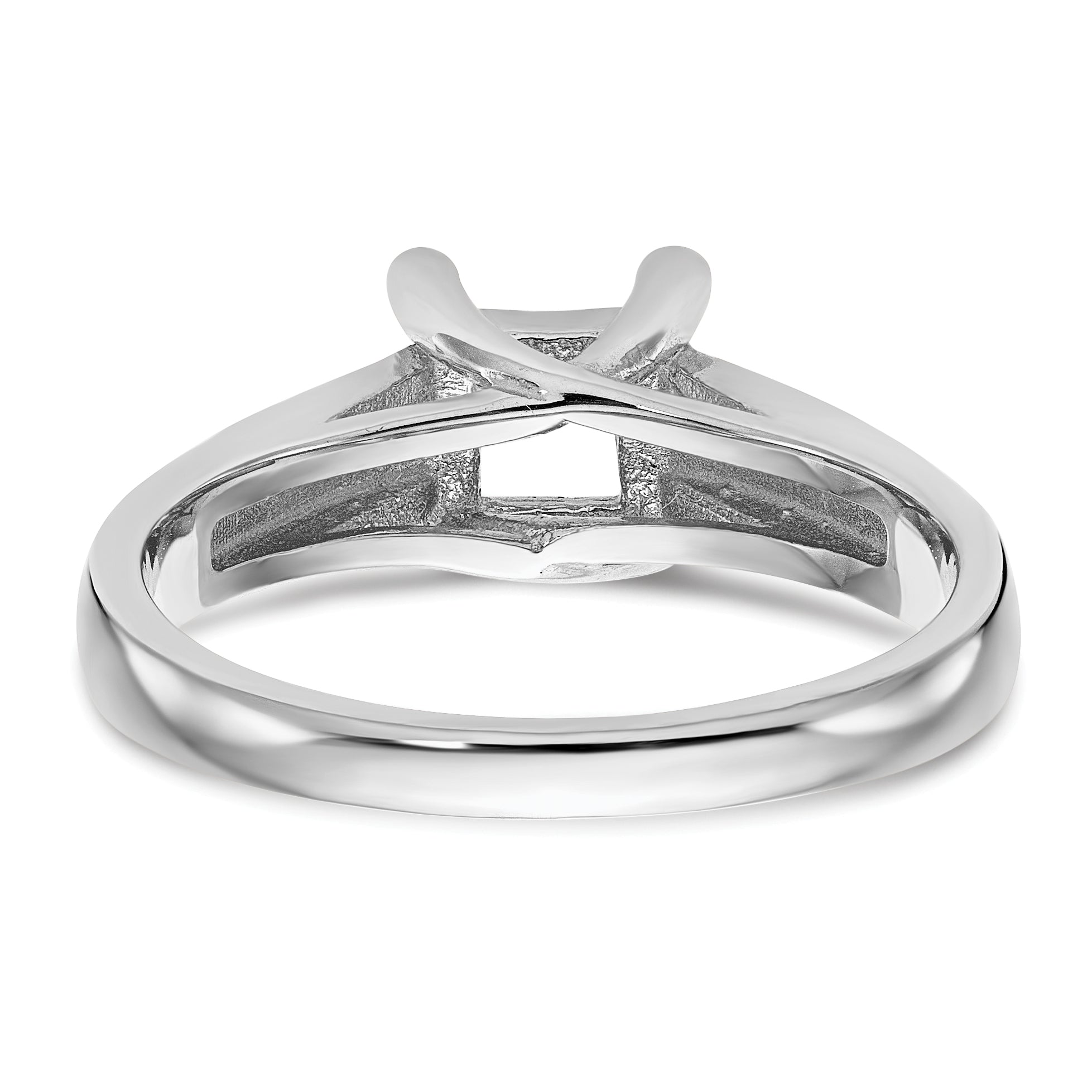 0.33ct. CZ Solid Real 14k White Gold Square Solitaire Engagement Ring