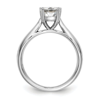 0.33ct. CZ Solid Real 14k White Gold Square Solitaire Engagement Ring