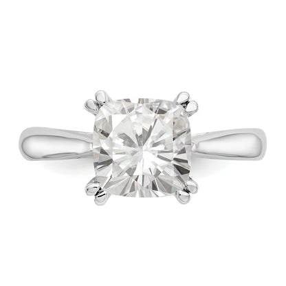1.75ct. CZ Solid Real 14k White Gold Square Solitaire Engagement Ring