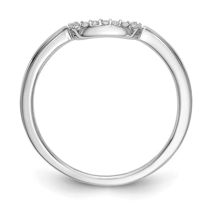 14k White Gold Contour Real Diamond Band