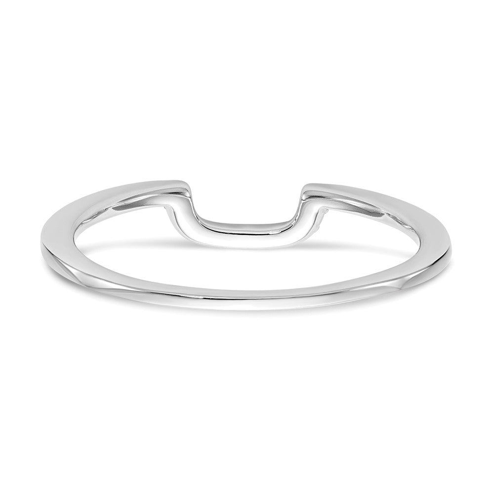 14k White Gold Contour Real Diamond Band