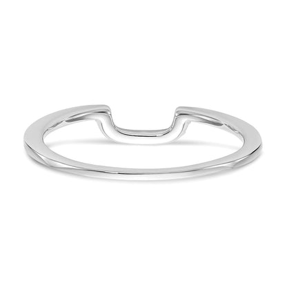 14k White Gold Contour Real Diamond Band