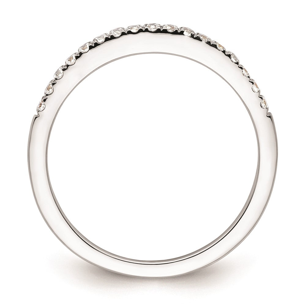 14K White Gold Real Diamond Wedding Band