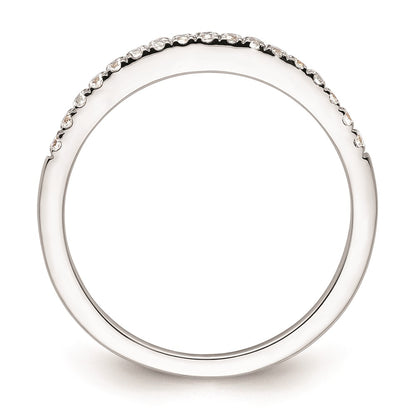 14K White Gold Real Diamond Wedding Band