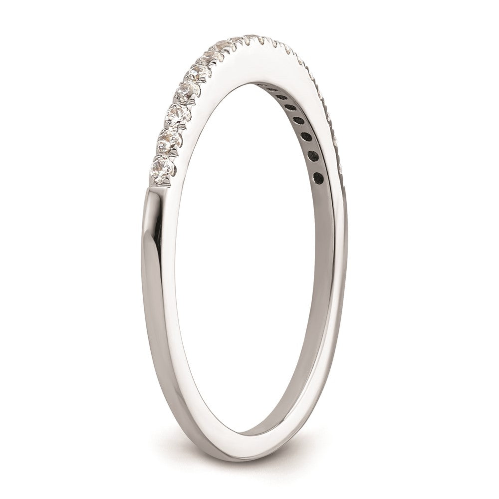 14K White Gold Real Diamond Wedding Band