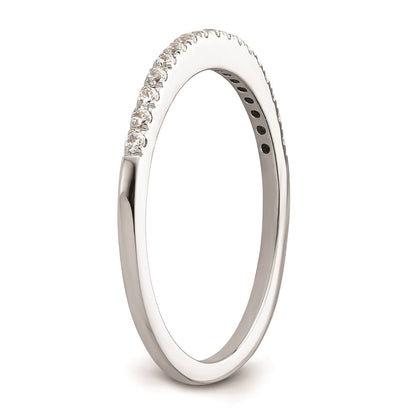 14K White Gold Real Diamond Wedding Band