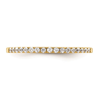0.17ct. CZ Solid Real 14K Yellow Gold Wedding Wedding Band Ring