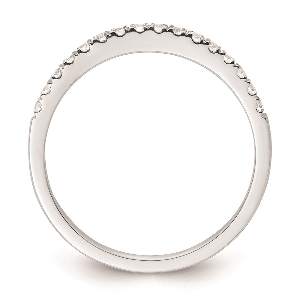 14K White Gold Real Diamond Wedding Band