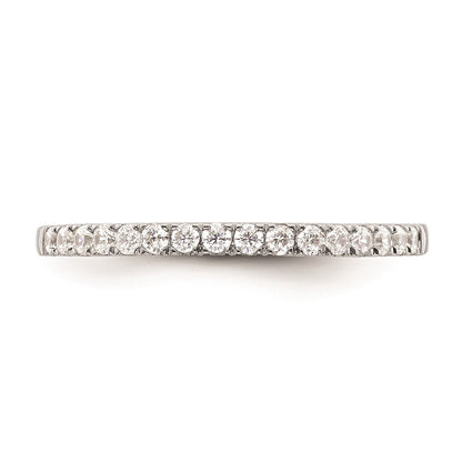 14K White Gold Real Diamond Wedding Band