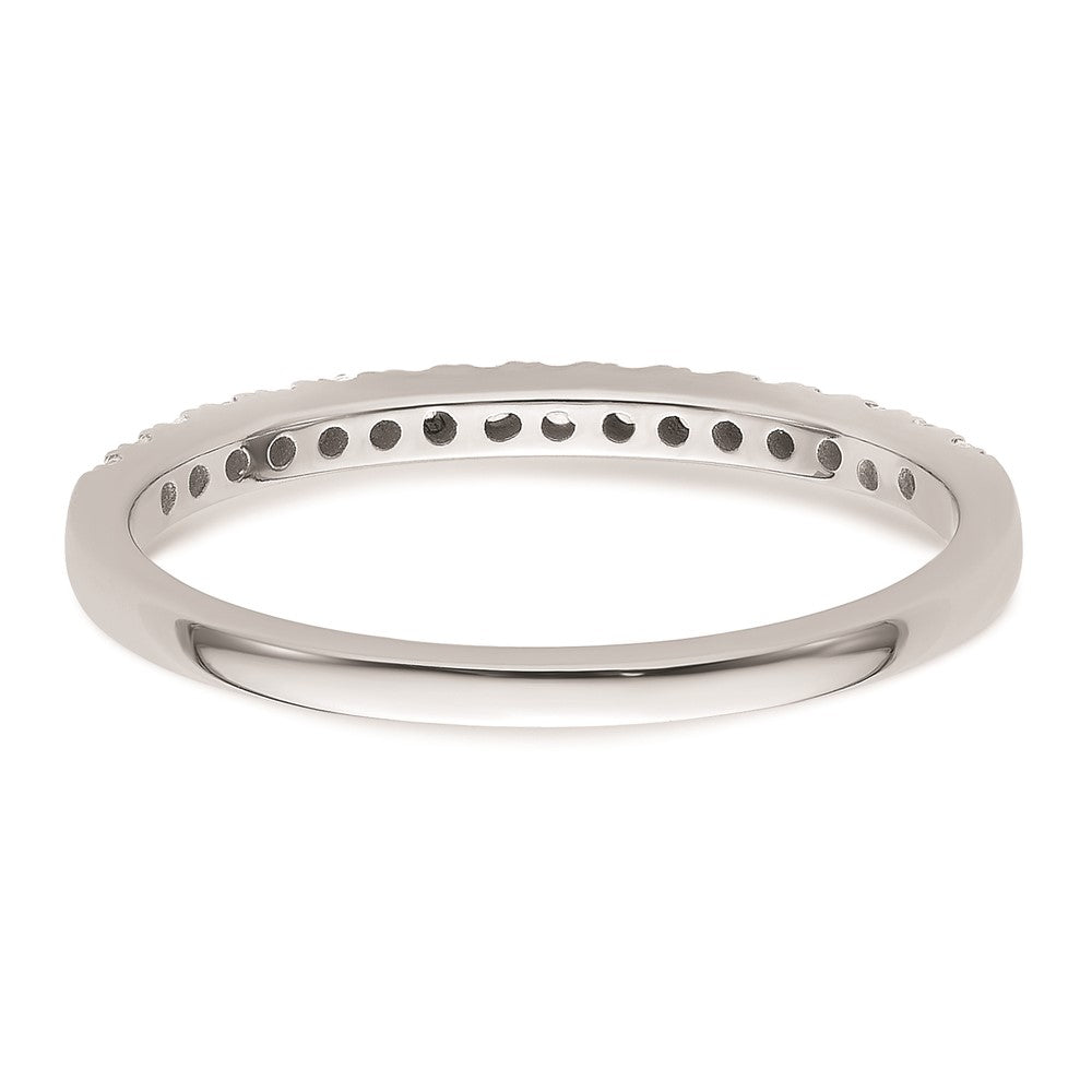 14K White Gold Real Diamond Wedding Band