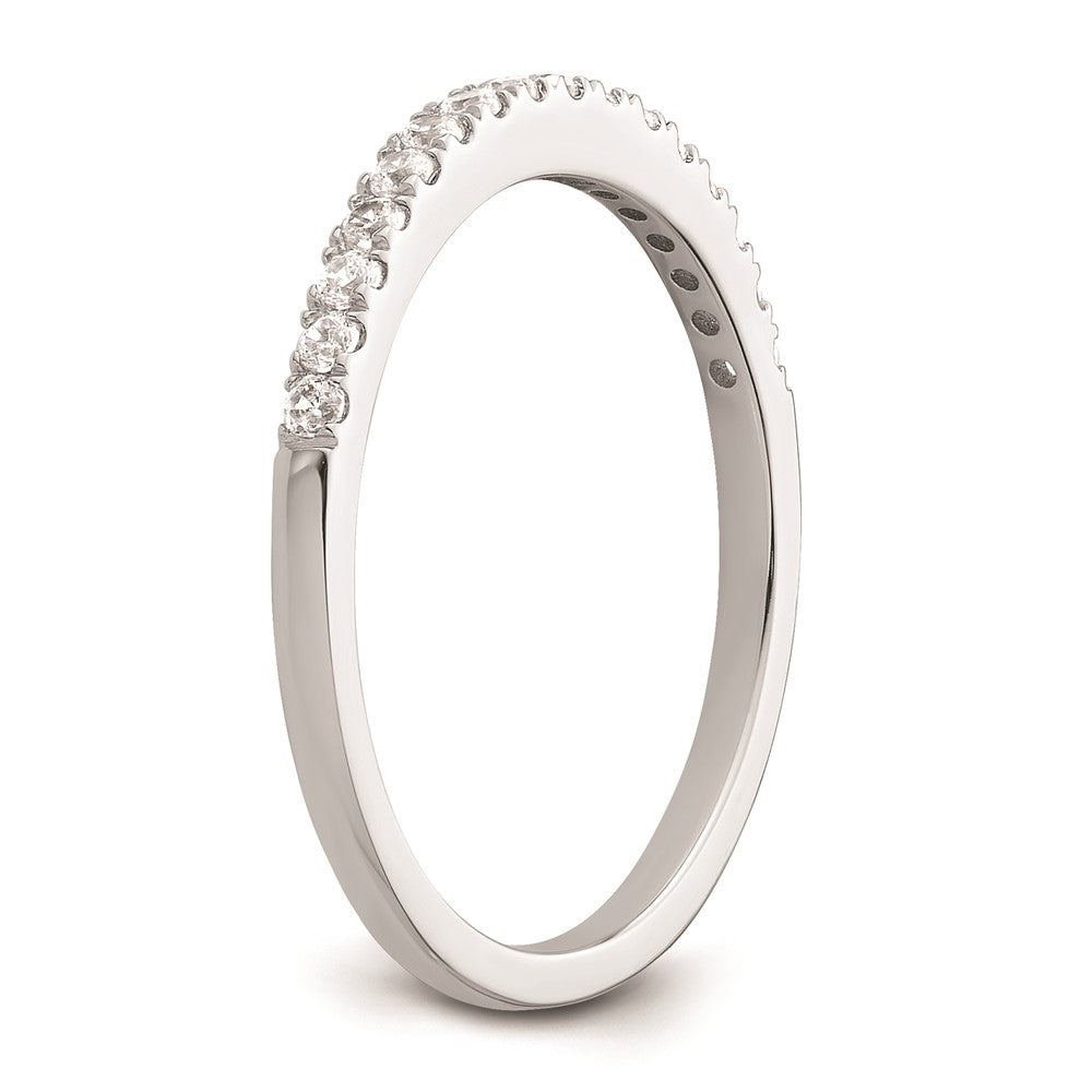 14K White Gold Real Diamond Wedding Band