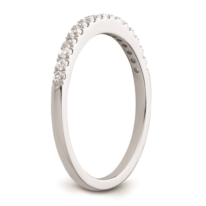 14K White Gold Real Diamond Wedding Band