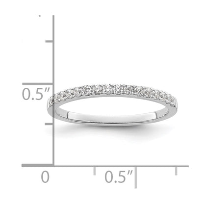 14K White Gold Real Diamond Wedding Band