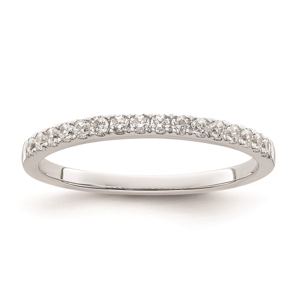 14K White Gold Real Diamond Wedding Band