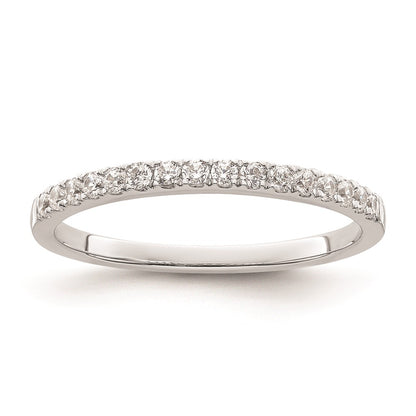 14K White Gold Real Diamond Wedding Band