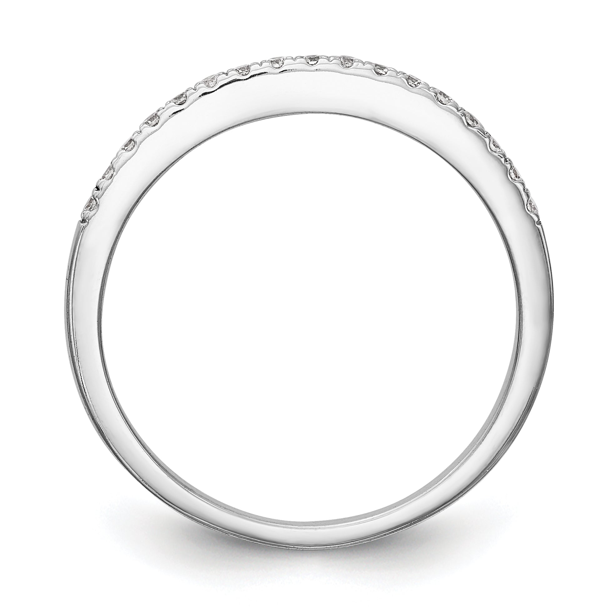 0.24ct. CZ Solid Real 14K White Gold Wedding Wedding Band Ring 'VS' quality dias