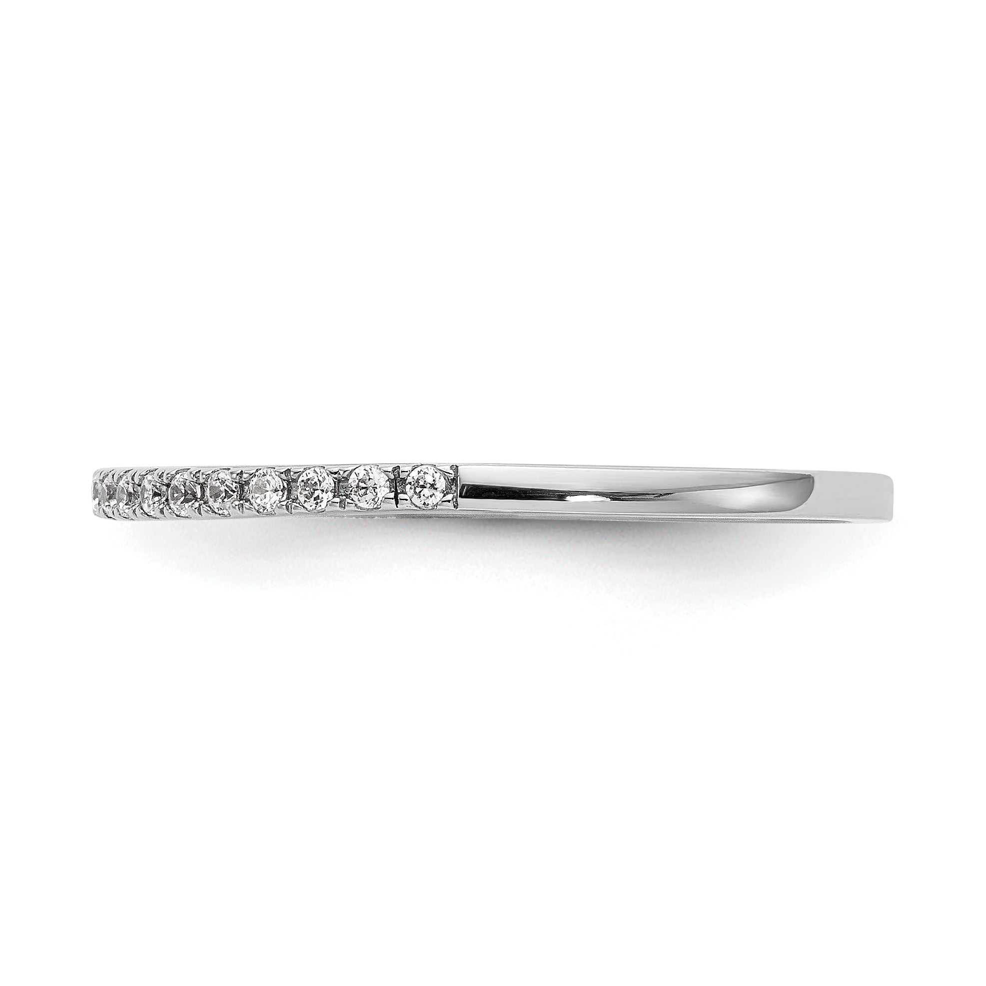 0.24ct. CZ Solid Real 14K White Gold Wedding Wedding Band Ring 'VS' quality dias