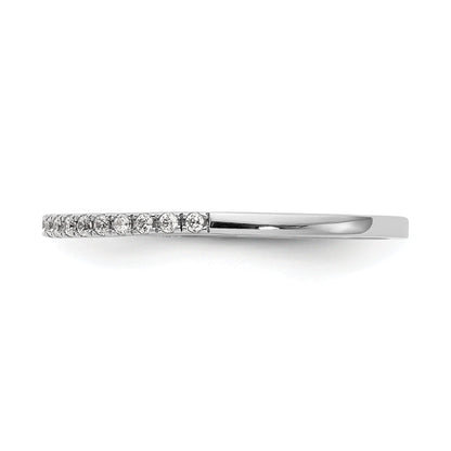 0.24ct. CZ Solid Real 14K White Gold Wedding Wedding Band Ring 'VS' quality dias
