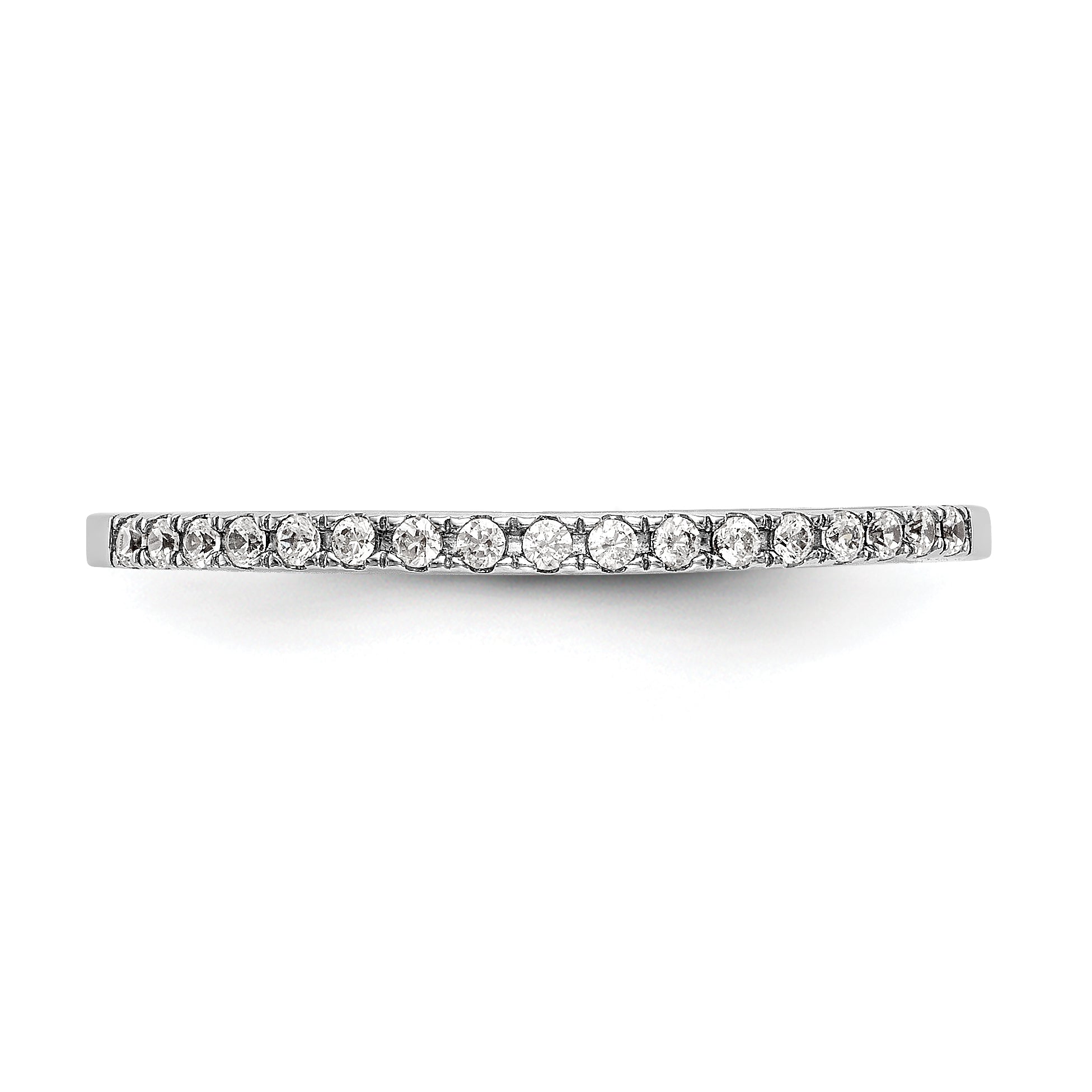 0.24ct. CZ Solid Real 14K White Gold Wedding Wedding Band Ring 'VS' quality dias