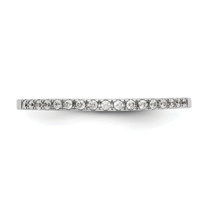 0.24ct. CZ Solid Real 14K White Gold Wedding Wedding Band Ring 'VS' quality dias