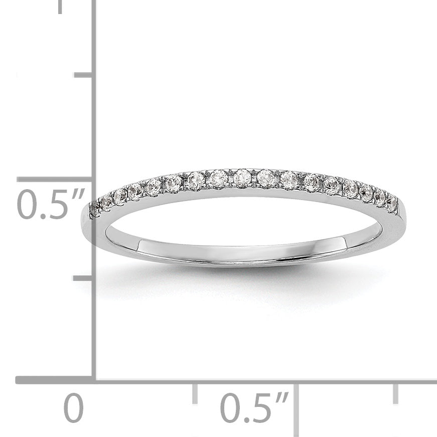 0.24ct. CZ Solid Real 14K White Gold Wedding Wedding Band Ring 'VS' quality dias