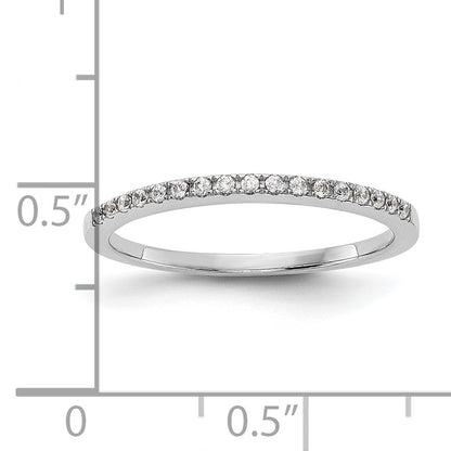 0.24ct. CZ Solid Real 14K White Gold Wedding Wedding Band Ring 'VS' quality dias
