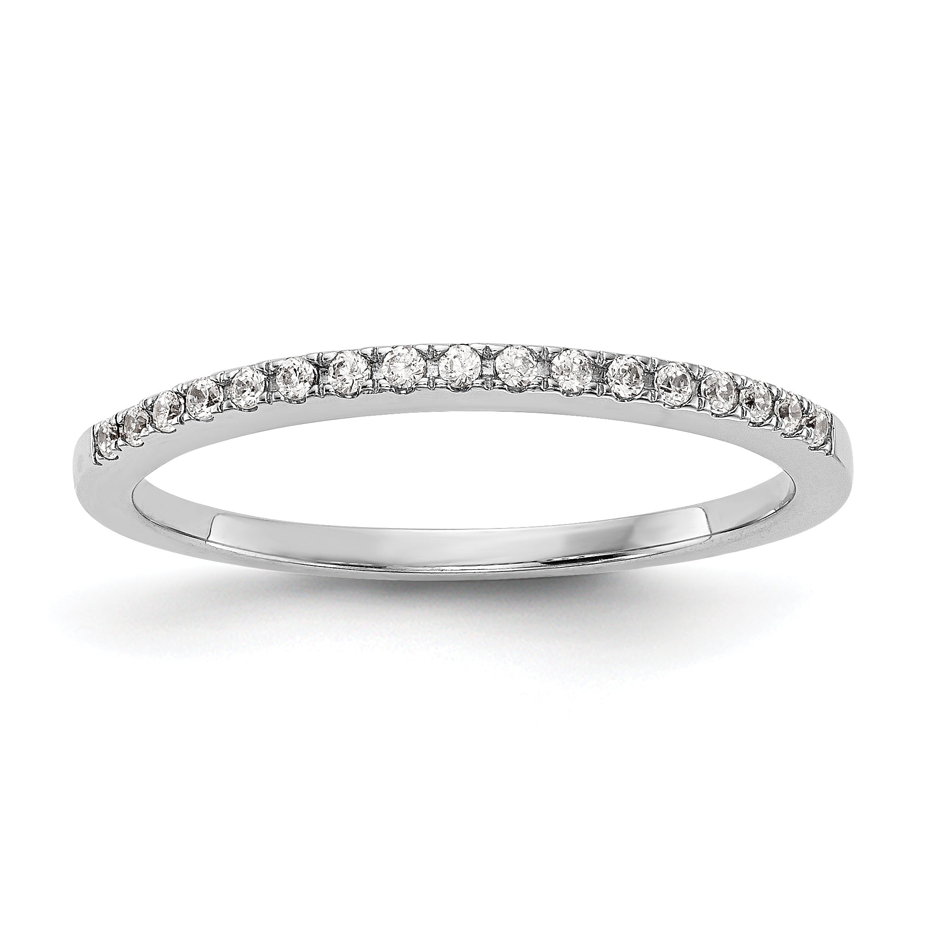 0.24ct. CZ Solid Real 14K White Gold Wedding Wedding Band Ring 'VS' quality dias