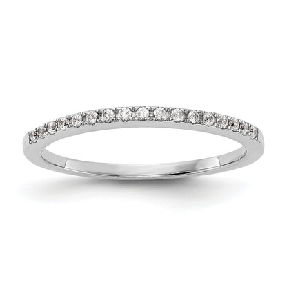 0.24ct. CZ Solid Real 14K White Gold Wedding Wedding Band Ring 'VS' quality dias