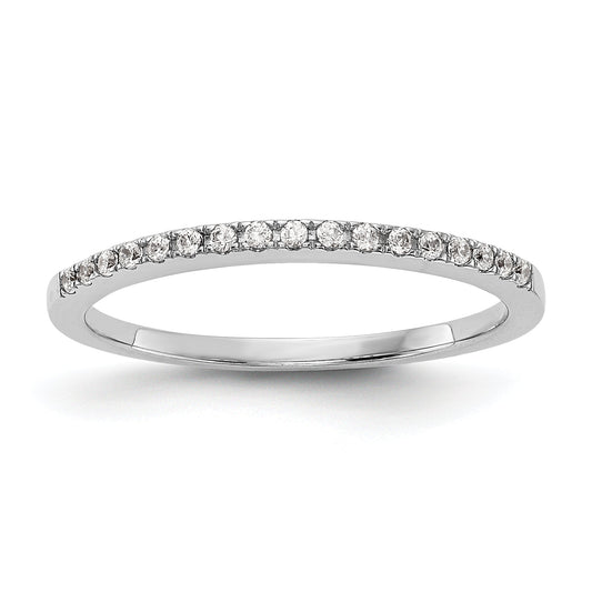 0.24ct. CZ Solid Real 14K White Gold Wedding Wedding Band Ring 'VS' quality dias