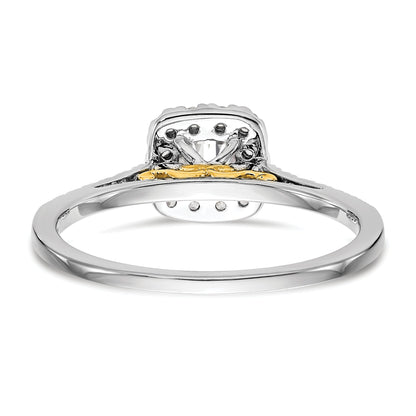 1.25ct. CZ Solid Real 14ktt Cushion Halo Engagement Ring