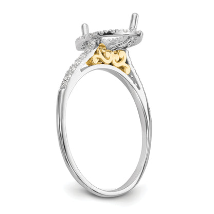 0.33ct. CZ Solid Real 14ktt Marquise Halo Engagement Ring