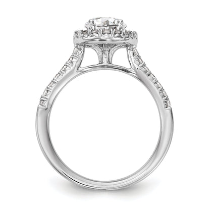 2.00ct. CZ Solid Real 14K White Gold Round Halo Engagement Ring
