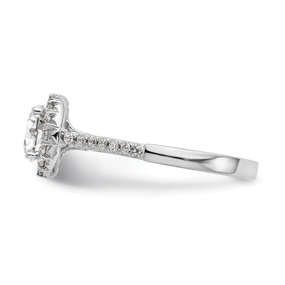 2.00ct. CZ Solid Real 14K White Gold Round Halo Engagement Ring