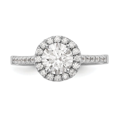 2.00ct. CZ Solid Real 14K White Gold Round Halo Engagement Ring