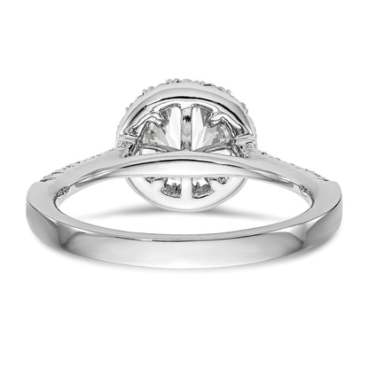 2.00ct. CZ Solid Real 14K White Gold Round Halo Engagement Ring