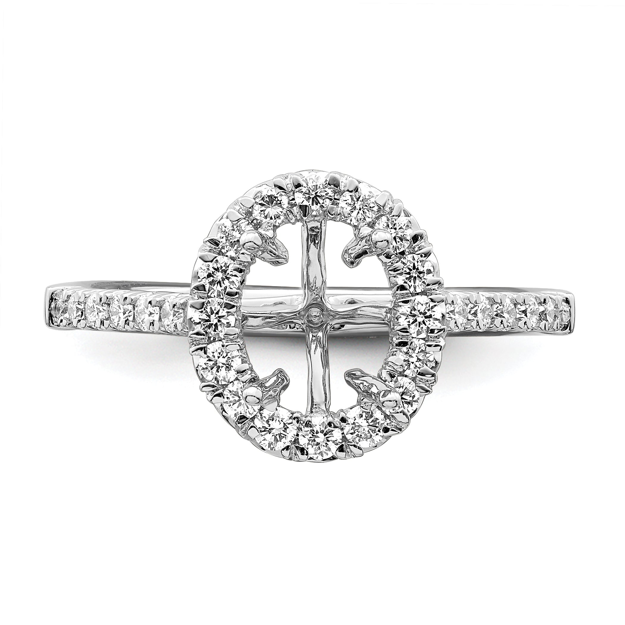 1.50ct. CZ Solid Real 14K White Gold Oval Halo Engagement Ring