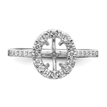 1.50ct. CZ Solid Real 14K White Gold Oval Halo Engagement Ring