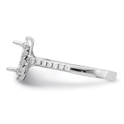 1.50ct. CZ Solid Real 14K White Gold Emerald Shape Halo Engagement Ring