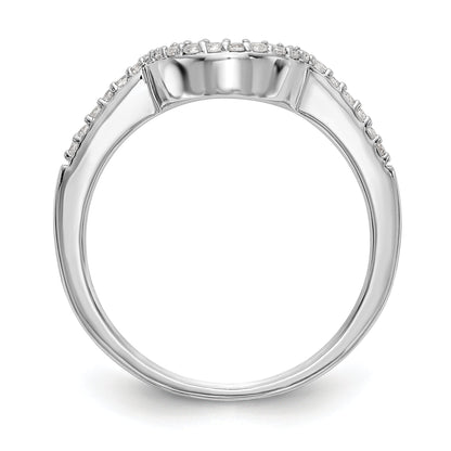 0.18ct. CZ Solid Real 14k White Gold Wedding Wedding Band Ring