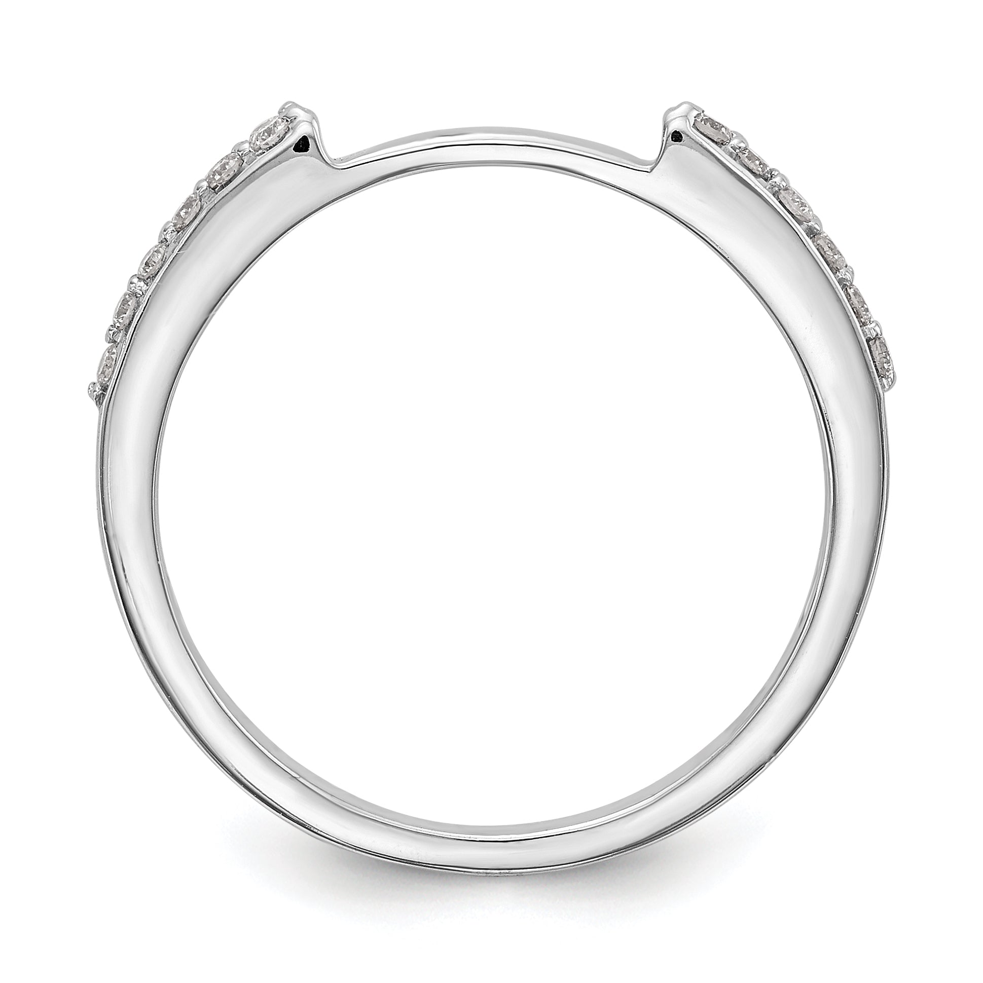 0.25ct. CZ Solid Real 14k White Gold Set of 2 Wedding Wedding Band Rings
