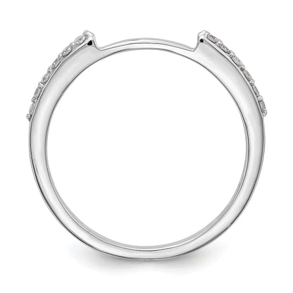 0.25ct. CZ Solid Real 14k White Gold Set of 2 Wedding Wedding Band Rings