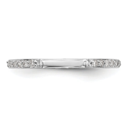 0.25ct. CZ Solid Real 14k White Gold Set of 2 Wedding Wedding Band Rings