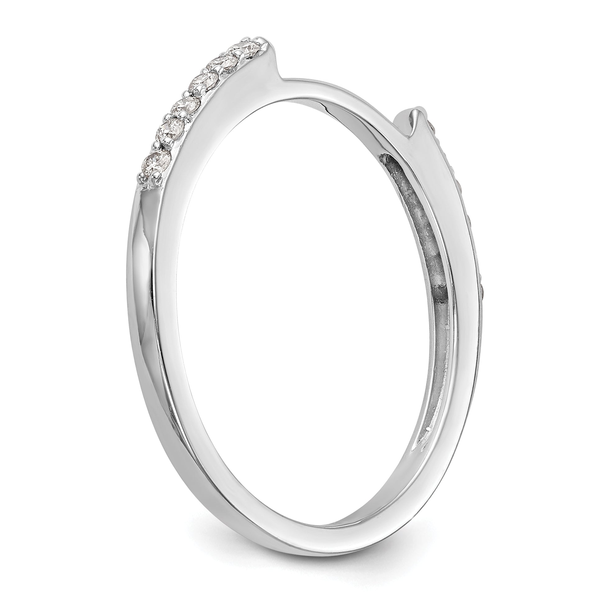 0.25ct. CZ Solid Real 14k White Gold Set of 2 Wedding Wedding Band Rings