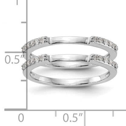 0.25ct. CZ Solid Real 14k White Gold Set of 2 Wedding Wedding Band Rings