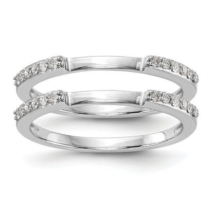 0.25ct. CZ Solid Real 14k White Gold Set of 2 Wedding Wedding Band Rings