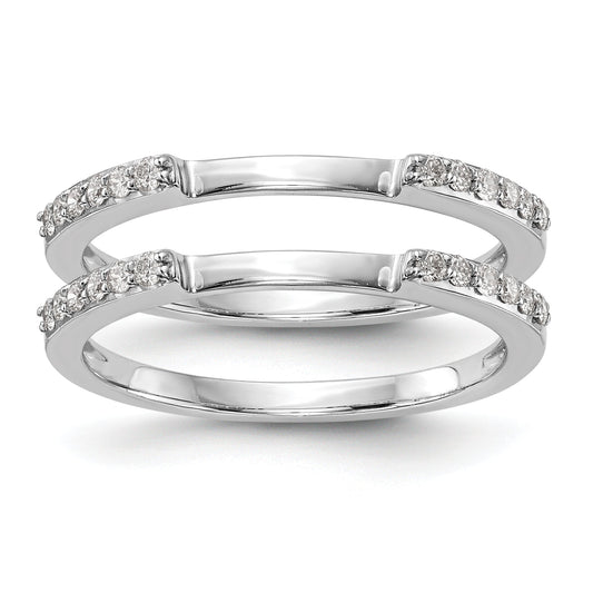 0.25ct. CZ Solid Real 14k White Gold Set of 2 Wedding Wedding Band Rings