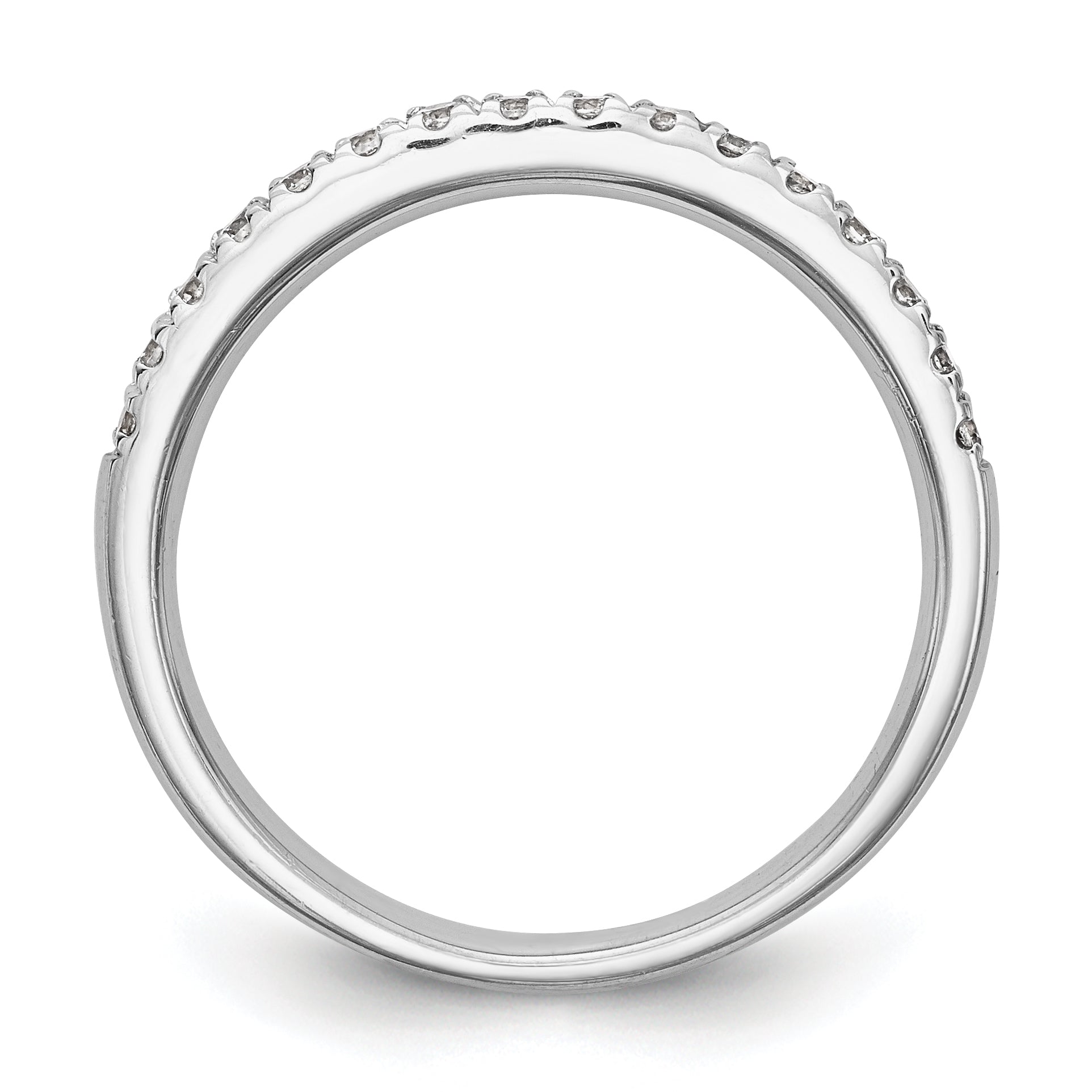 0.05ct. CZ Solid Real 14k White Gold Wedding Wedding Band Ring